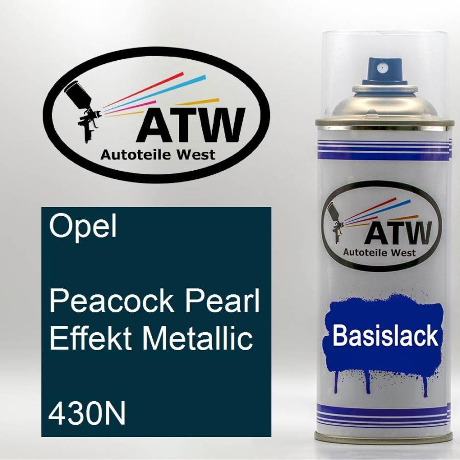 Opel, Peacock Pearl Effekt Metallic, 430N: 400ml Sprühdose, von ATW Autoteile West.